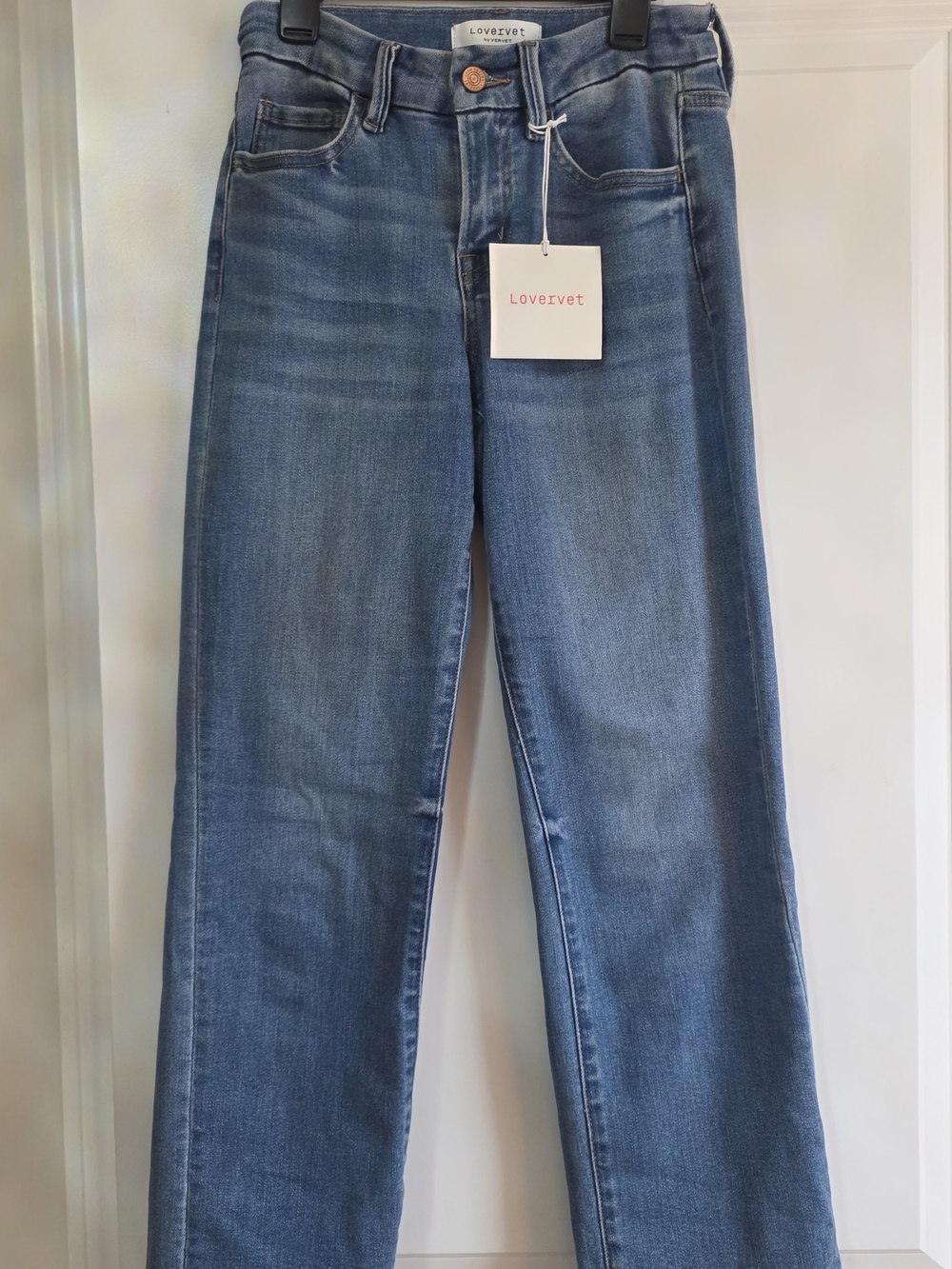 Lovervet Women's Straight Leg Jeans in Medium Blue